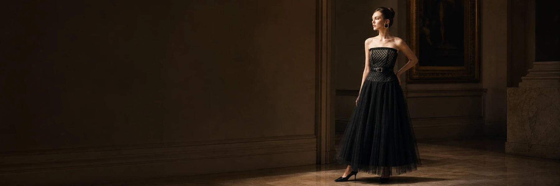 Helena Straight Across Midi Dress desktop homepage poster