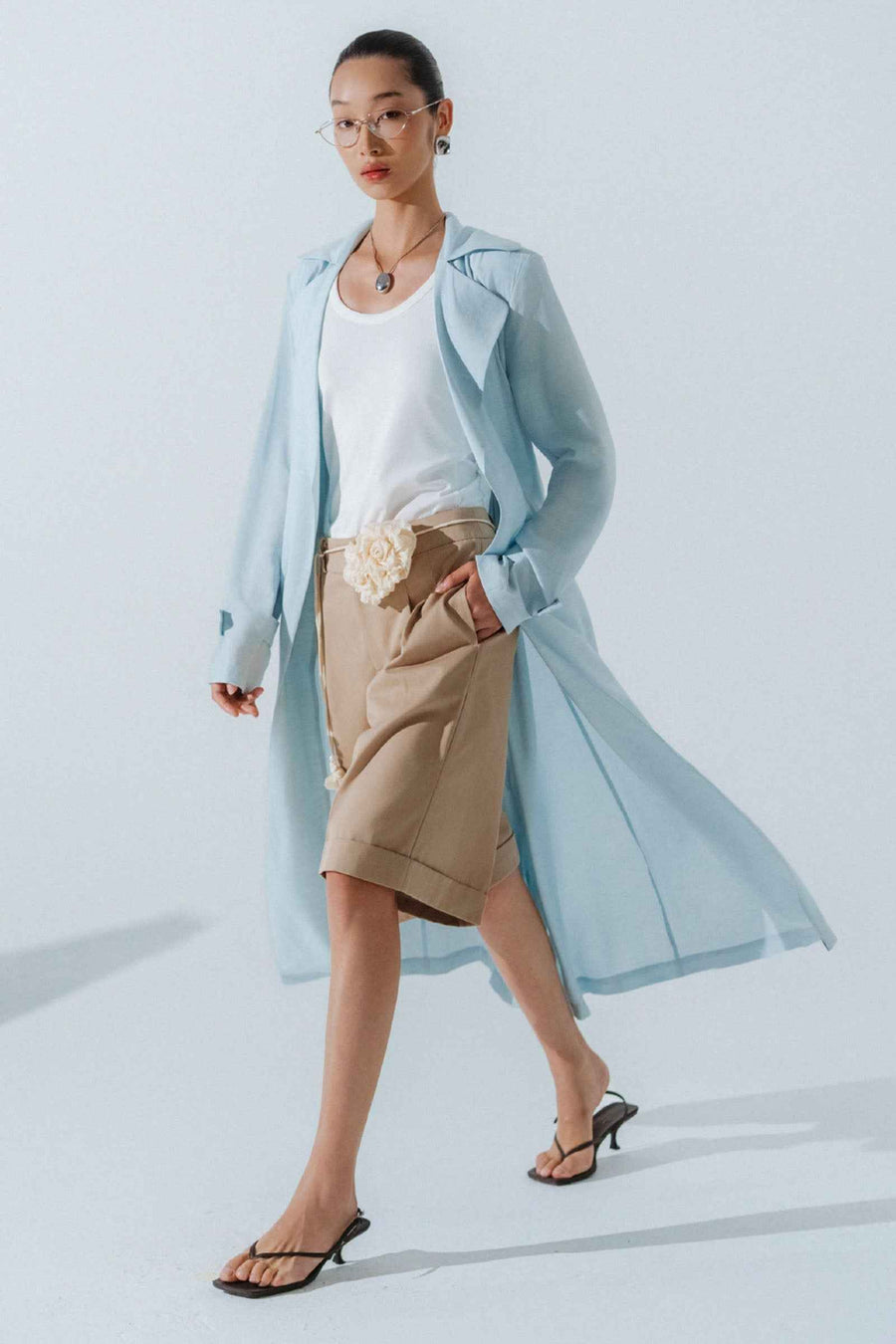 Tether Notch Neck Trench Coat