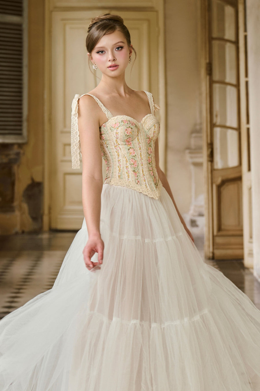 Ivory A-line Skirt 4