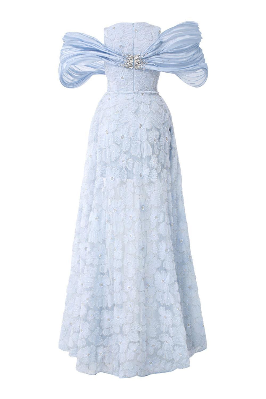 Susan Asymmetric Round Neck Mesh Lace High-low Dress Maxi Dress 21Six