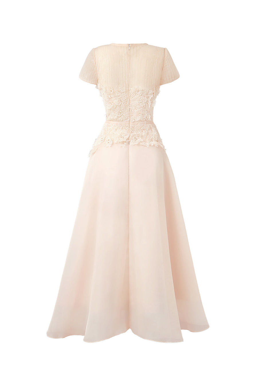 Starry A-line Flower Applique Organza Midi Dress Midi Dress Calista de Minh Thanh