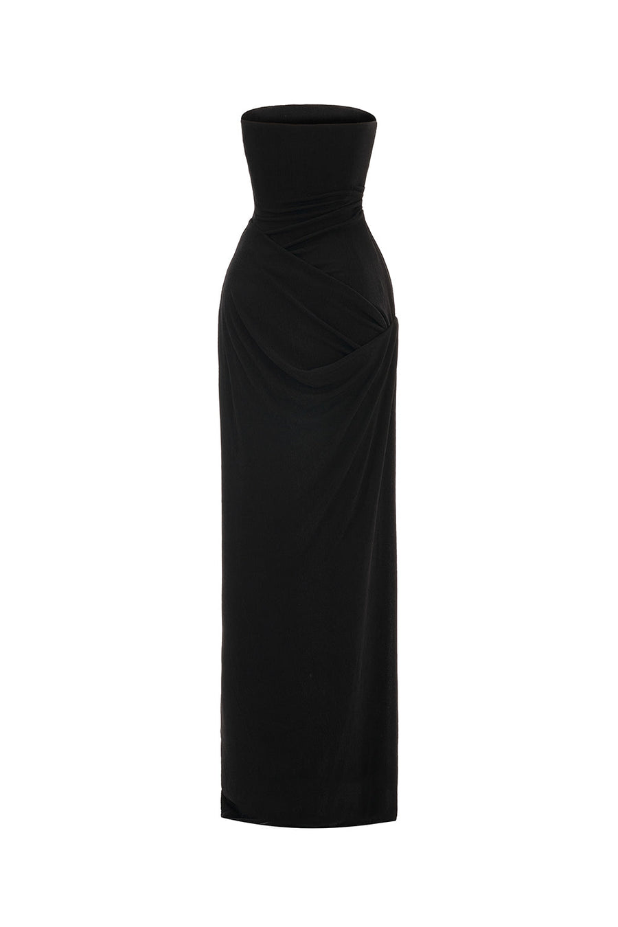 Pansy Sheath Straight Across Neck Elastic Cotton Floor Length Dress 8