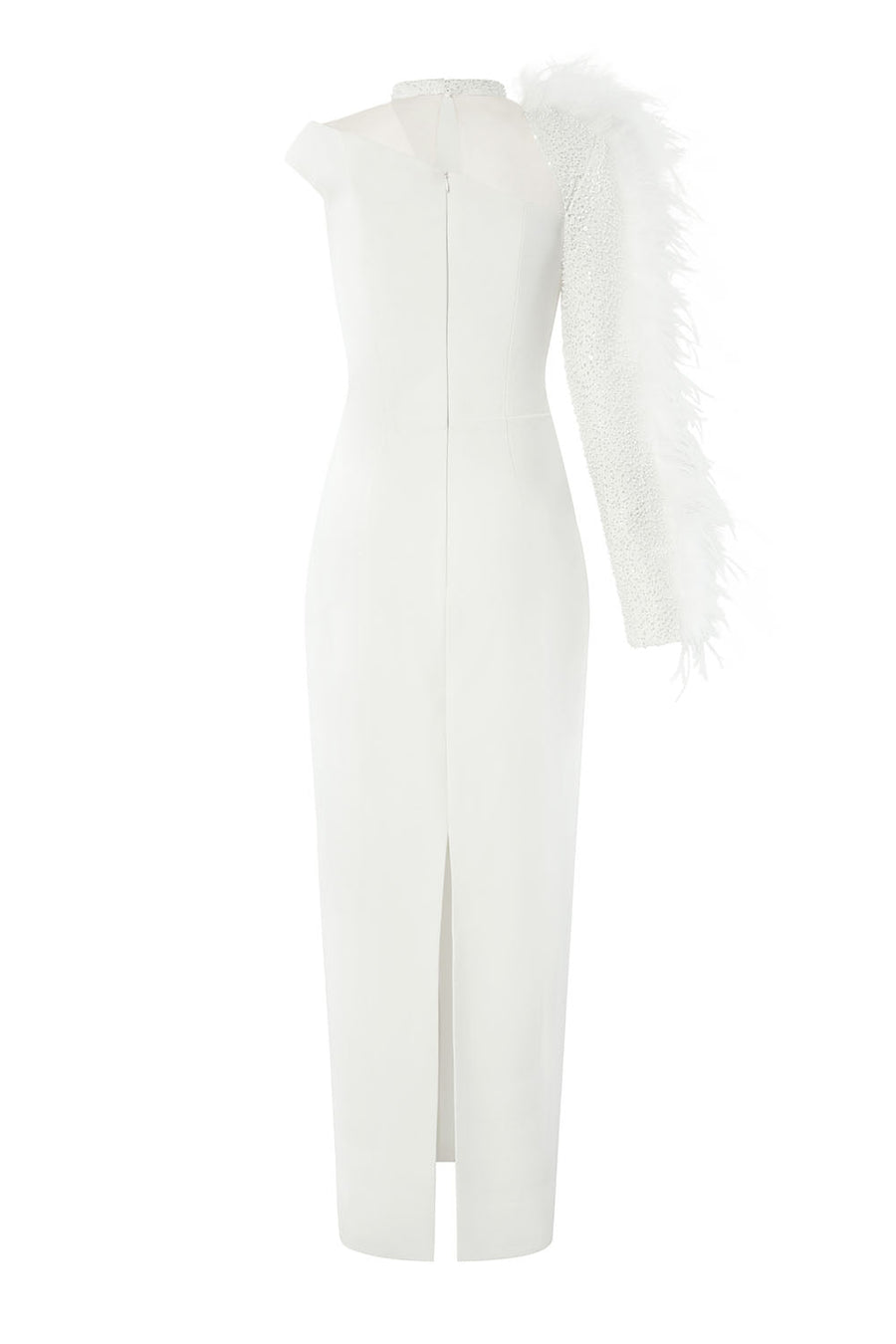 Siriella Pencil Asymmetric Sleeved Polyester Ankle Length Dress Maxi Dress Calista de Minh Thanh