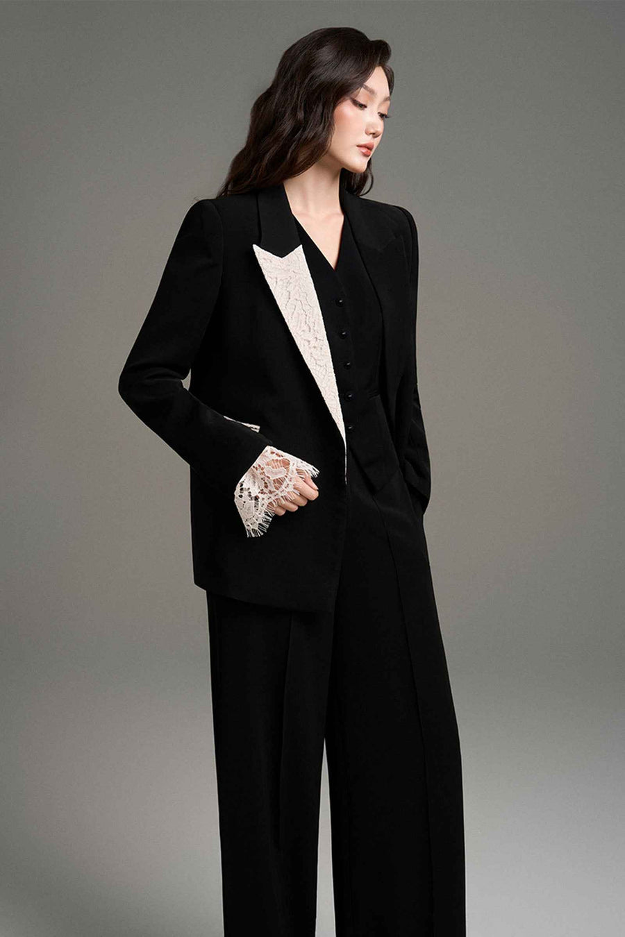 Virelle Notched Lapel Blazer