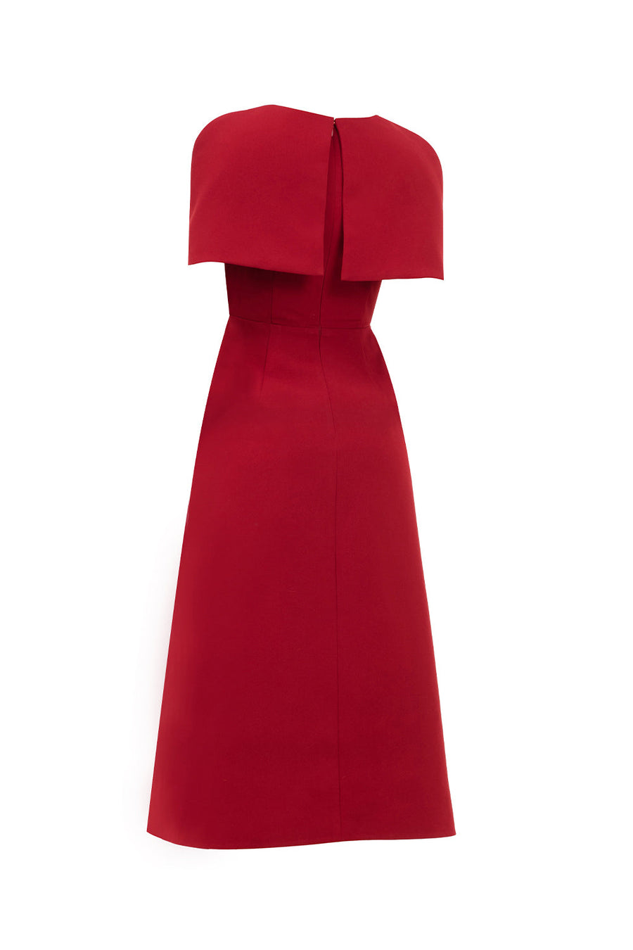 Ruby Gored Cape Sleeved Linen Blend Midi Dress Midi Dress IVY moda