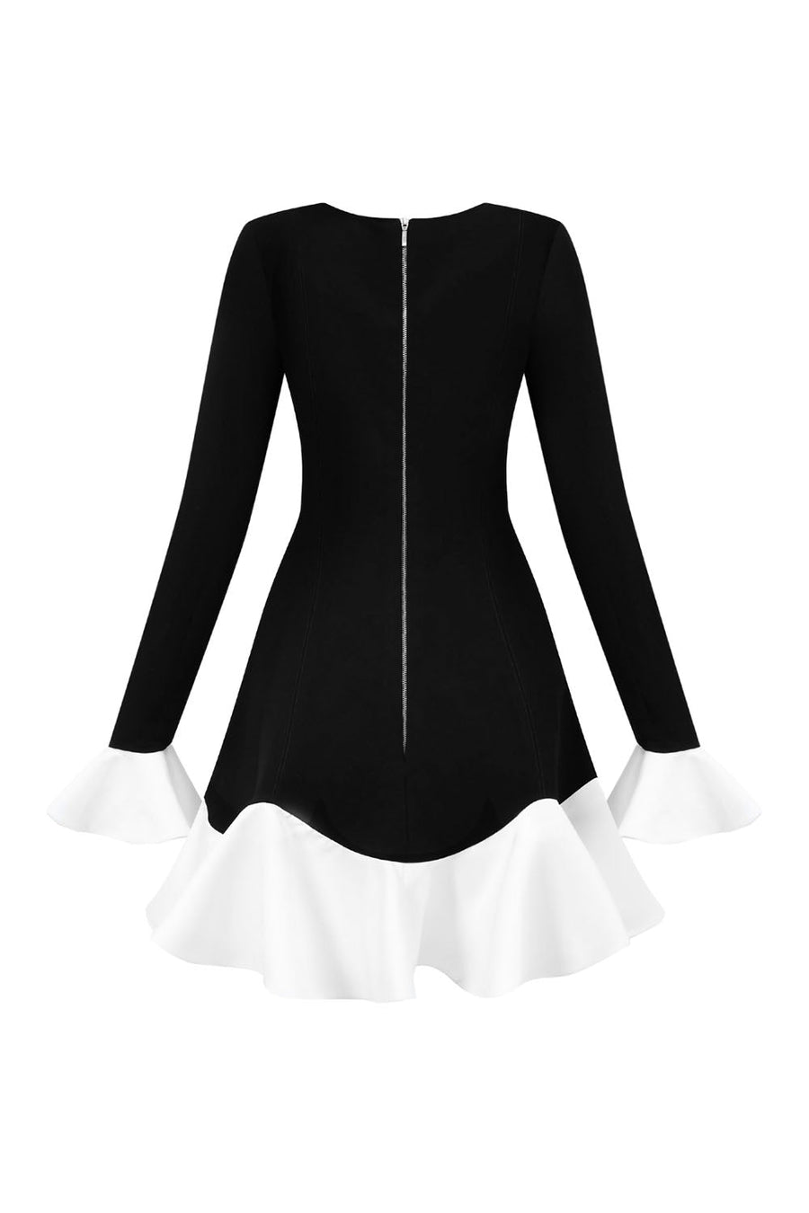 Jabott' Fit and Flare Poet Sleeved Taffeta Cotton Mini Dress Mini Dress CHYMEOCHY