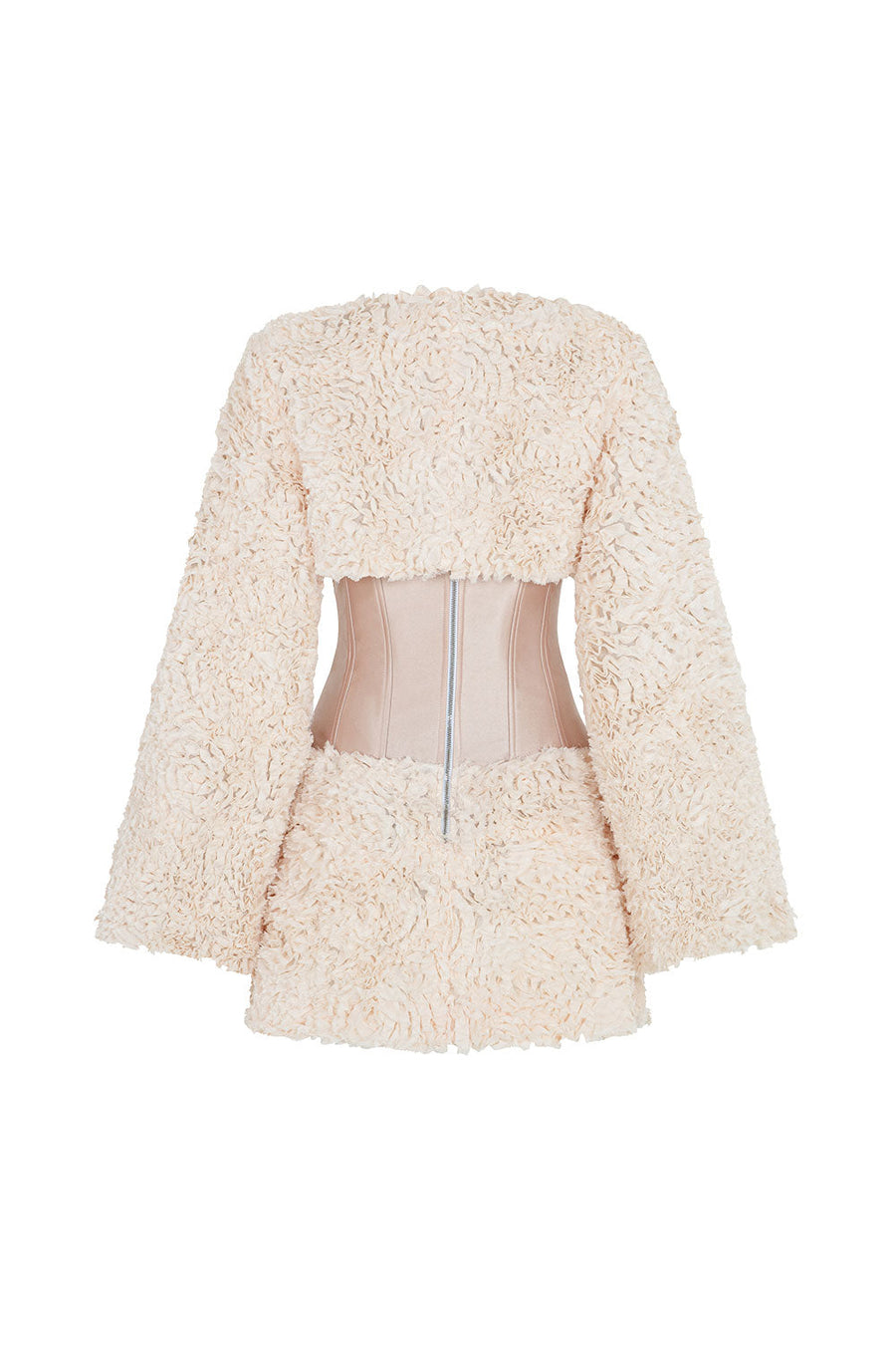 Bambi Cropped Long Sleeved Faux Fur Jacket Jacket LINH PHUNG