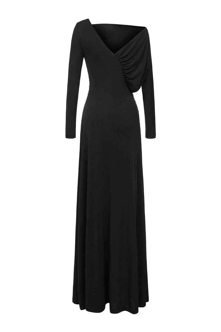 Daphne A-line Gathered Spandex Floor Length Dress Maxi Dress Eegen Studio