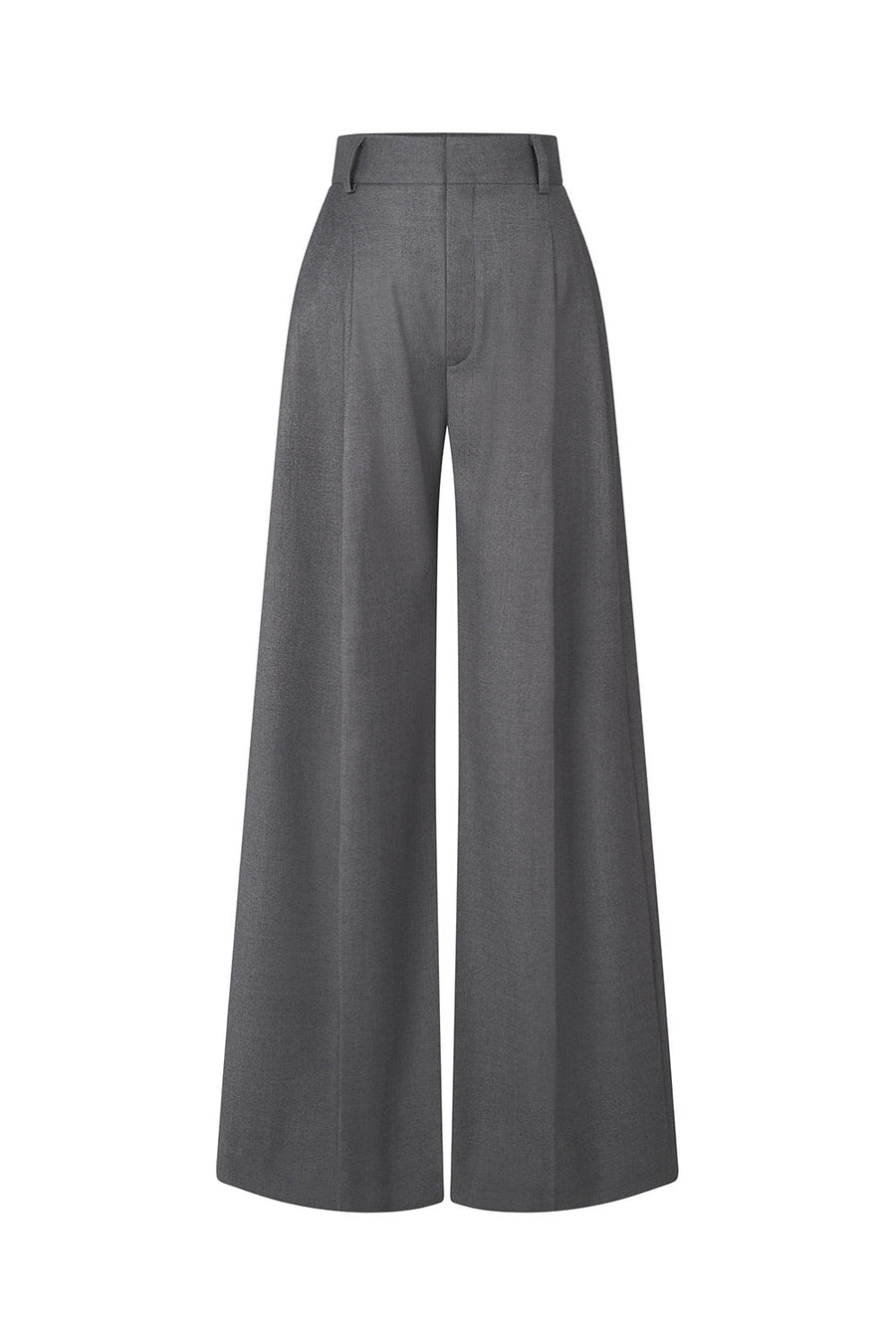 Velora Straight Ribbed Wool Blend Floor Length Pants 1