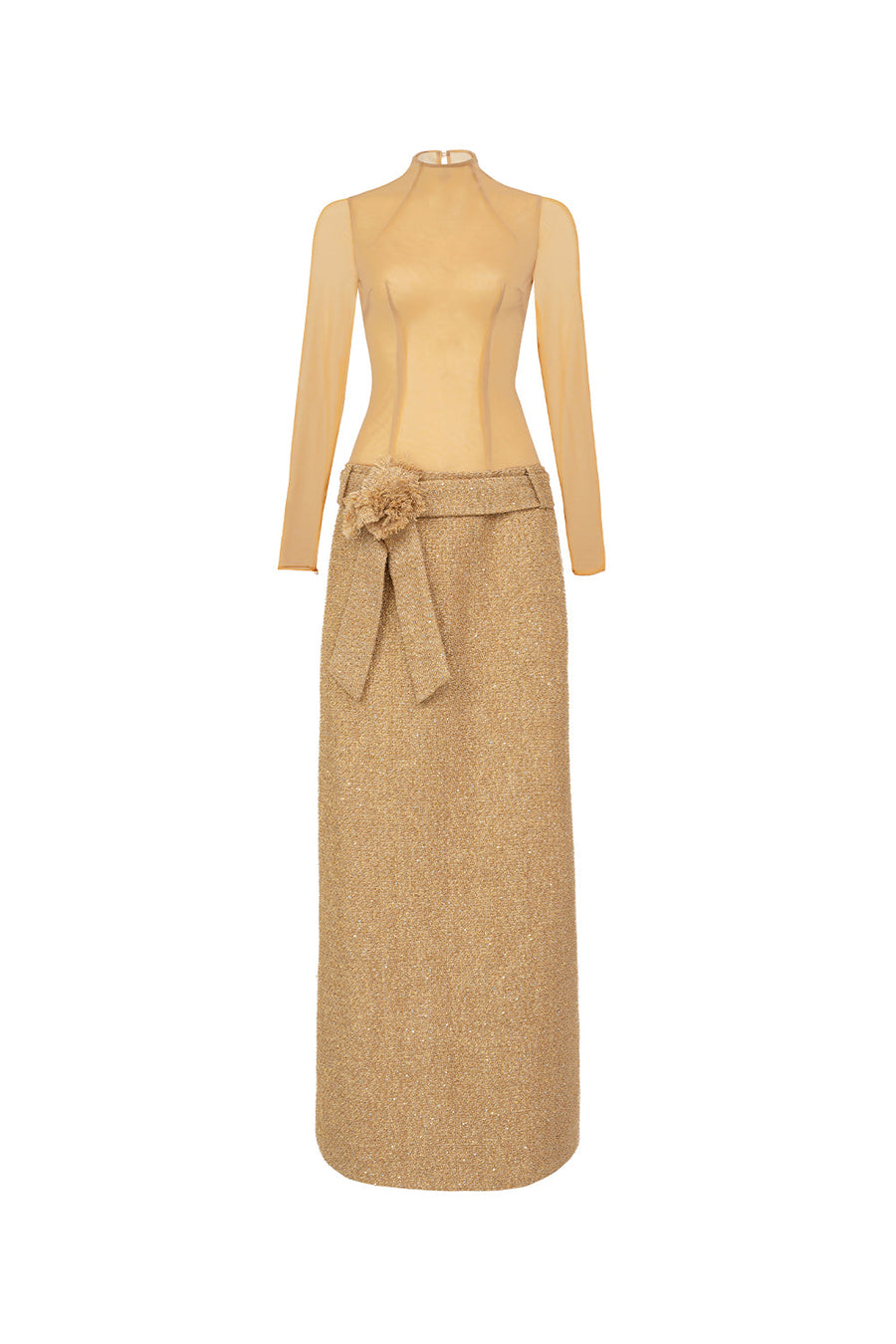 Haynes Sheath Long Sleeved Polyester Floor Length Dress 1