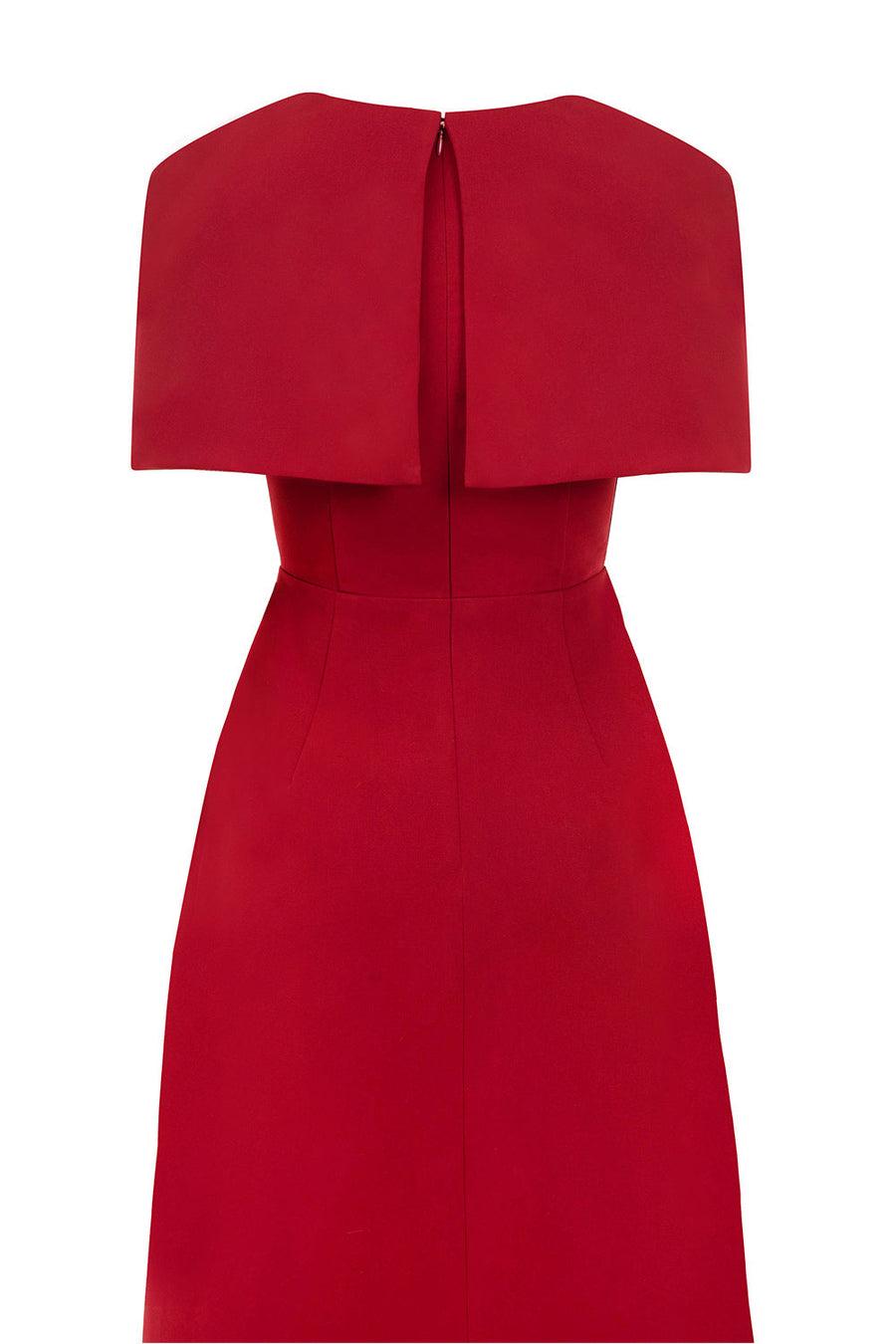 Ruby Gored Cape Sleeved Linen Blend Midi Dress Midi Dress IVY moda