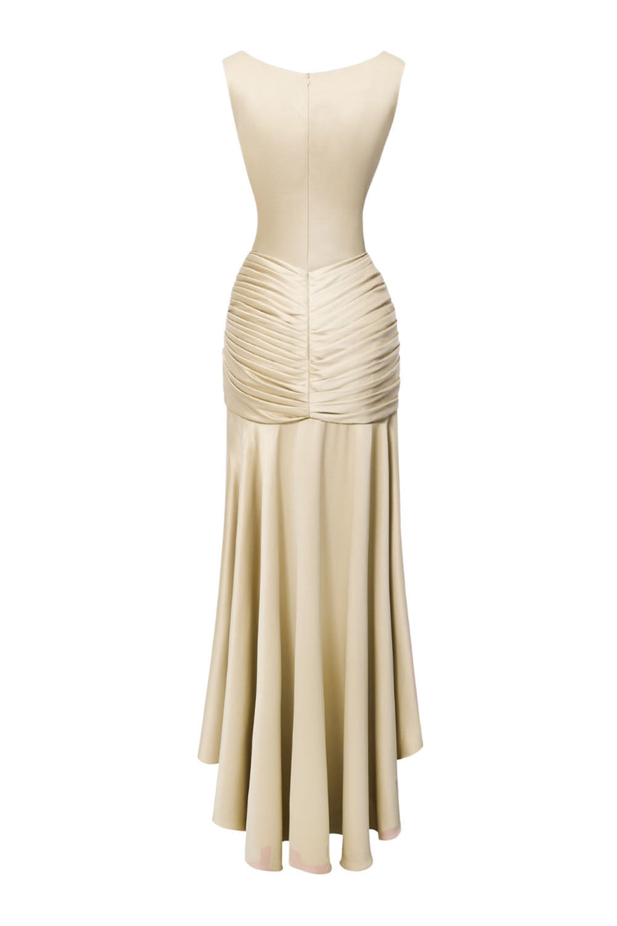 Jersey Sheath Asymmetric Satin Maxi Dress Maxi Dress CHYMEOCHY