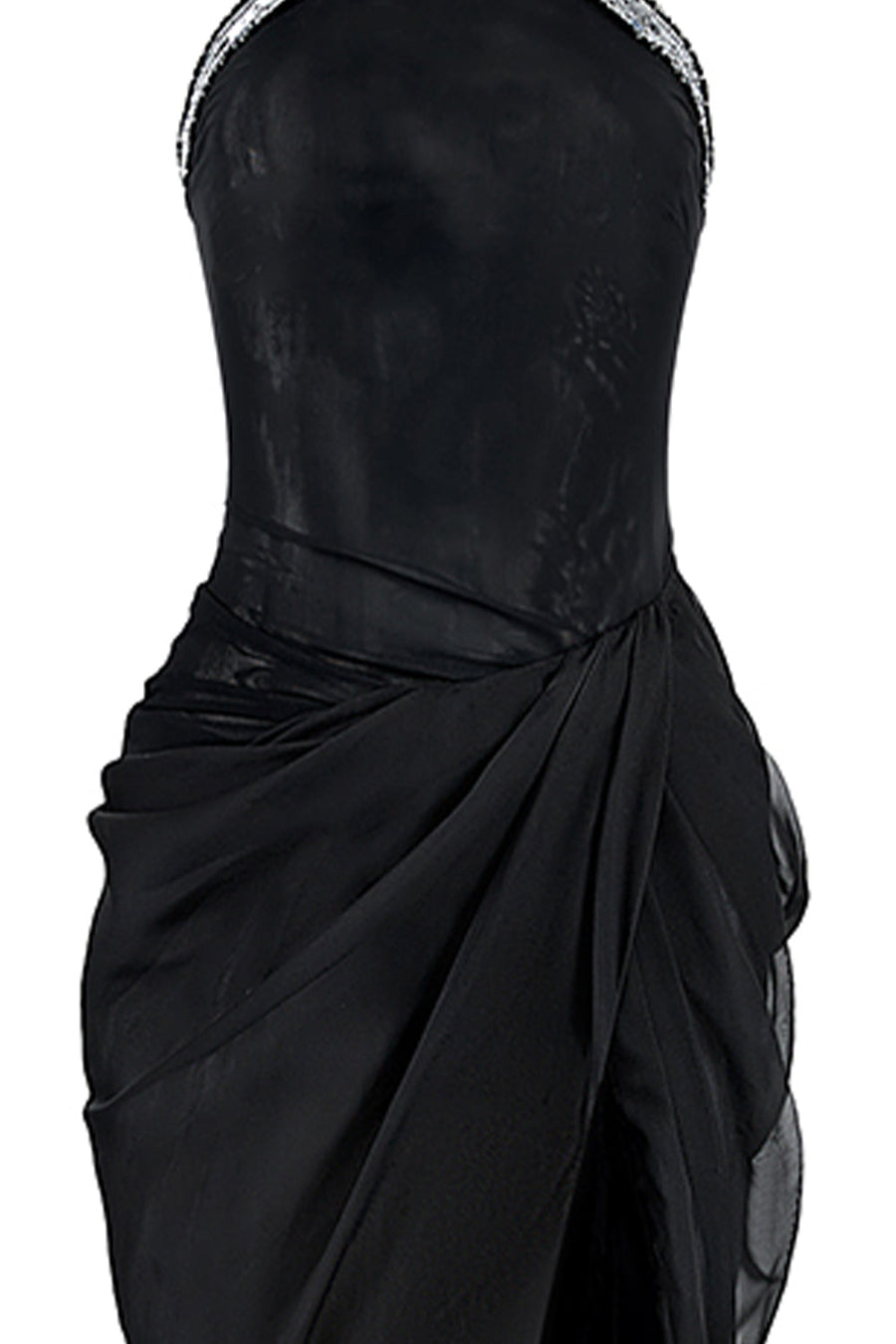 Willa Slit Halter Neck Chiffon Extra Long Length Dress Gown Dress CEM