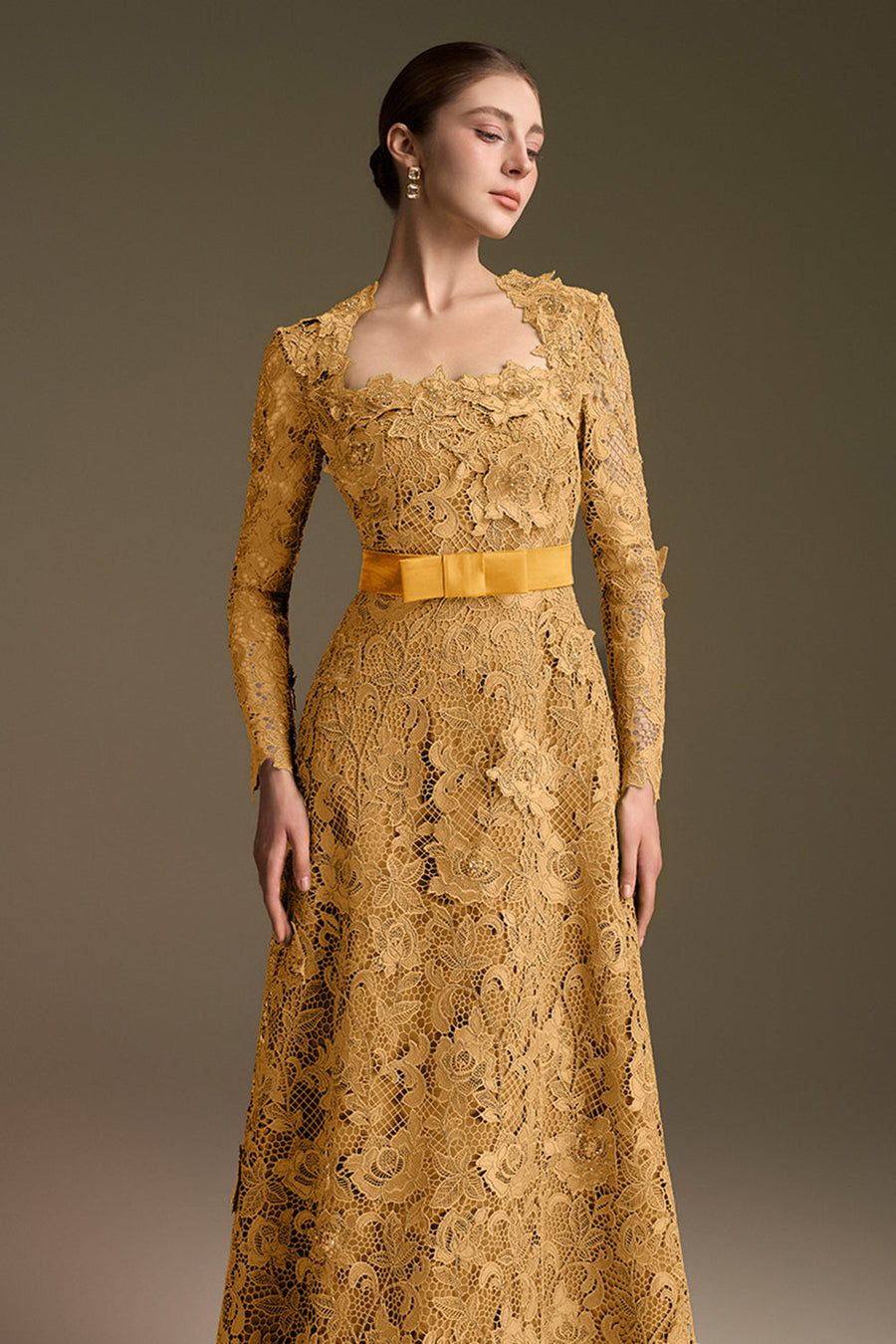 Noémie Trapeze Neck Maxi Dress 10