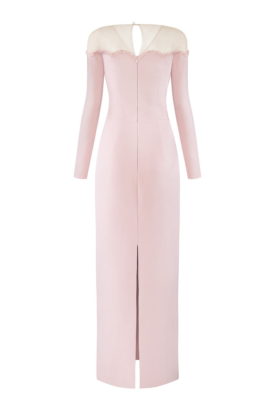 Novella Pencil Illusion Neck Polyester Ankle Length Dress Maxi Dress Calista de Minh Thanh