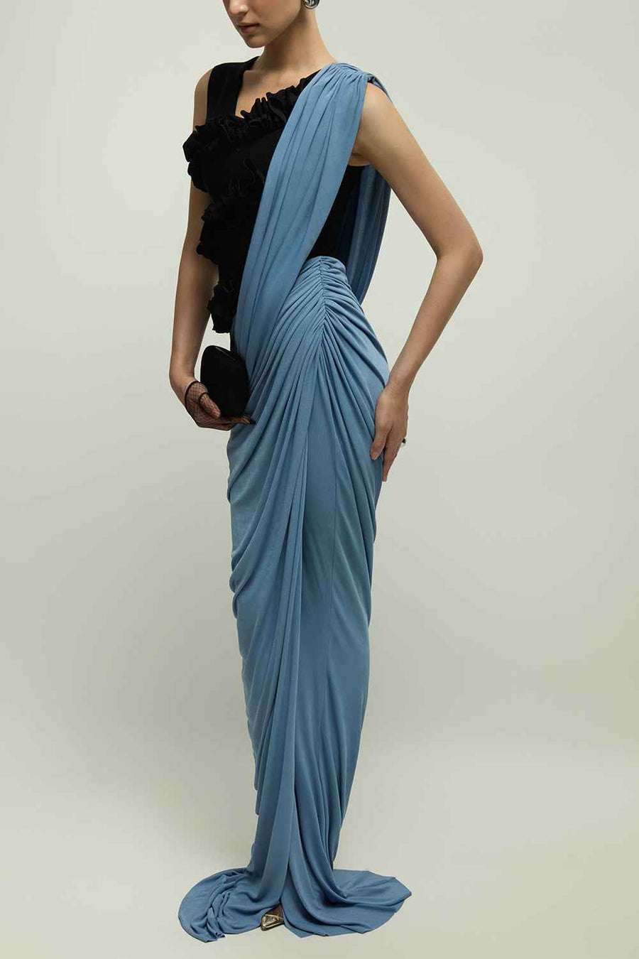 Rivoli Bodycon Draped Maxi Dress