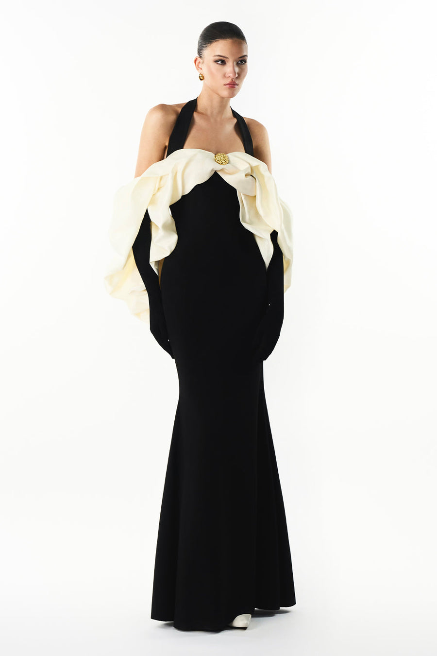 Divora Halter Draped Maxi Dress 7