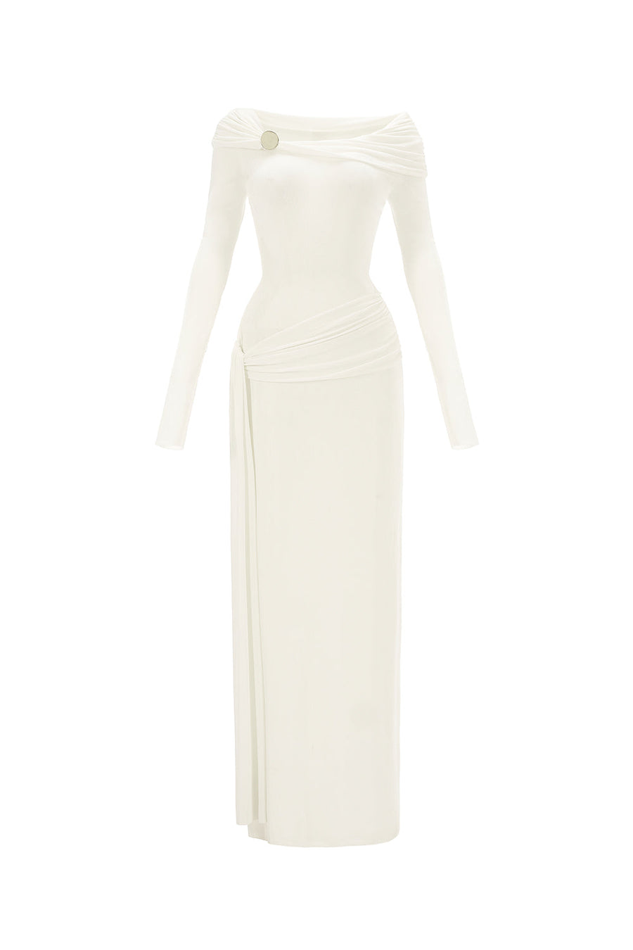 Dandelion Sheath Long Sleeved Elastic Cotton Floor Length Dress 1