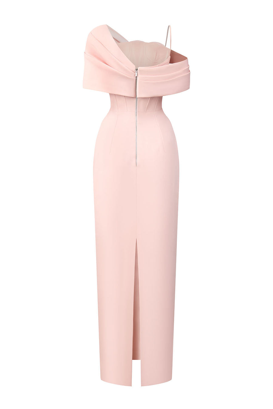 Elara Sheath Asymmetric Shoulder Taffeta Ankle Length Dress Maxi Dress Calista de Minh Thanh