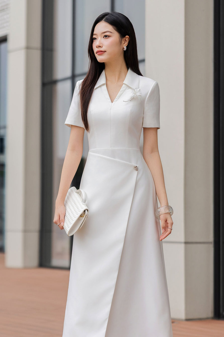 Luu Hoa Collared Midi Dress 2