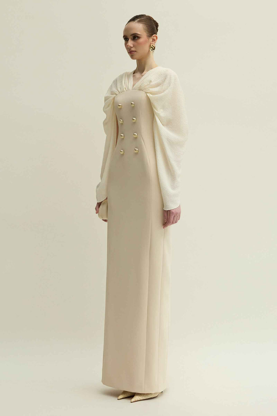 Willow Split Sleeve Button Maxi Dress