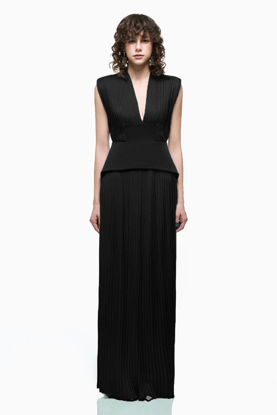 Camellie Pleated Maxi Dress 2