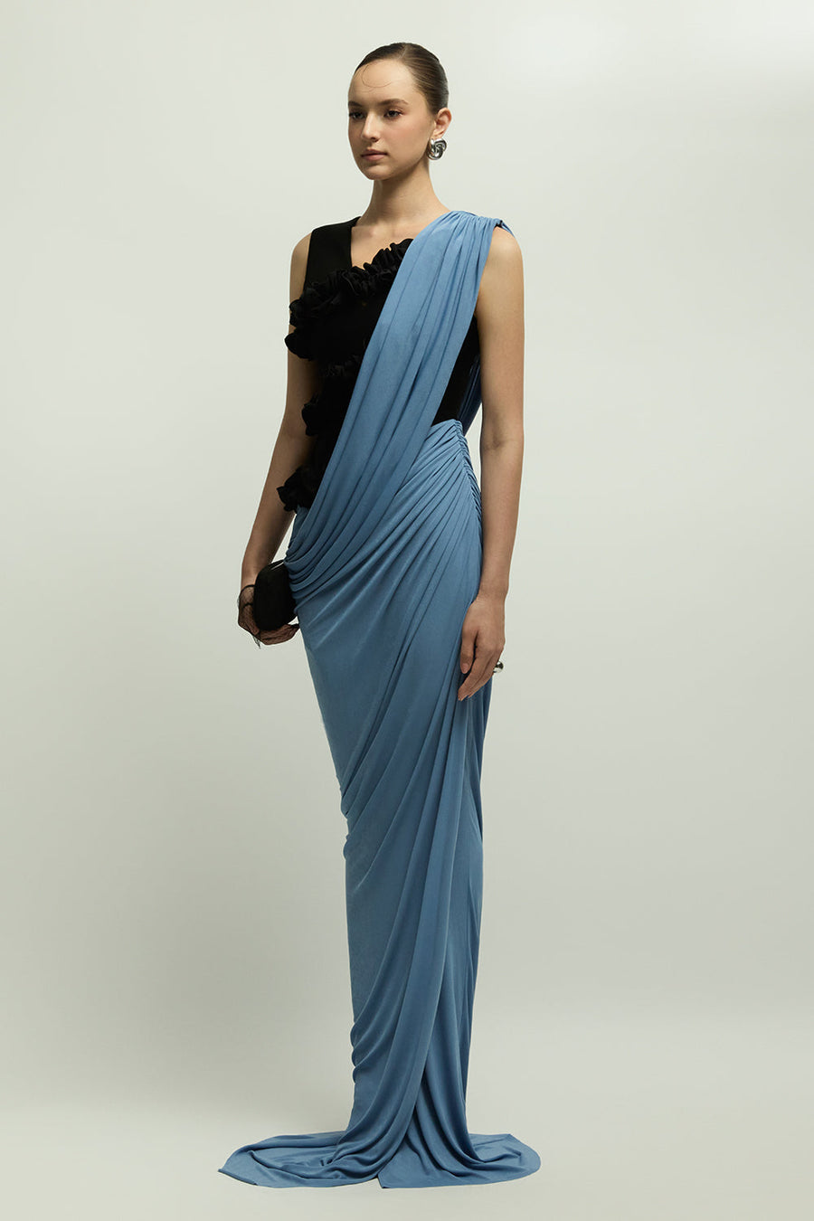 Rivoli Bodycon Draped Maxi Dress 5