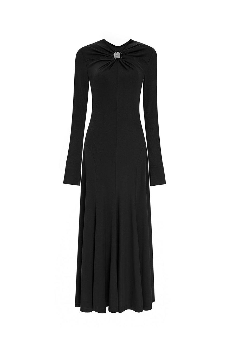 Esme A-line Draped Jersey Ankle Length Dress 8