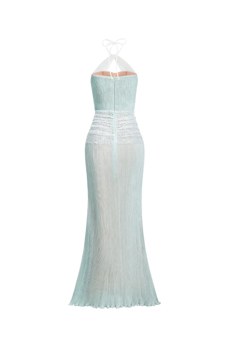Iridella Halter Cut-Out Silk Lace Ankle Length Dress Maxi Dress Calista de Minh Thanh