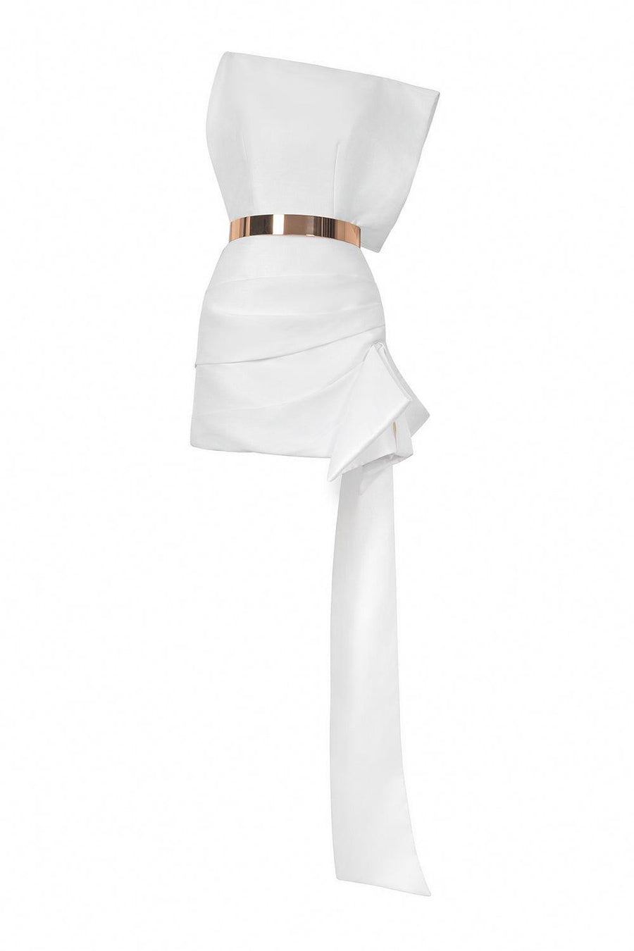 Morris Bodycon Asymmetric Sleeved Taffeta Mini Dress Mini Dress Calista de Minh Thanh
