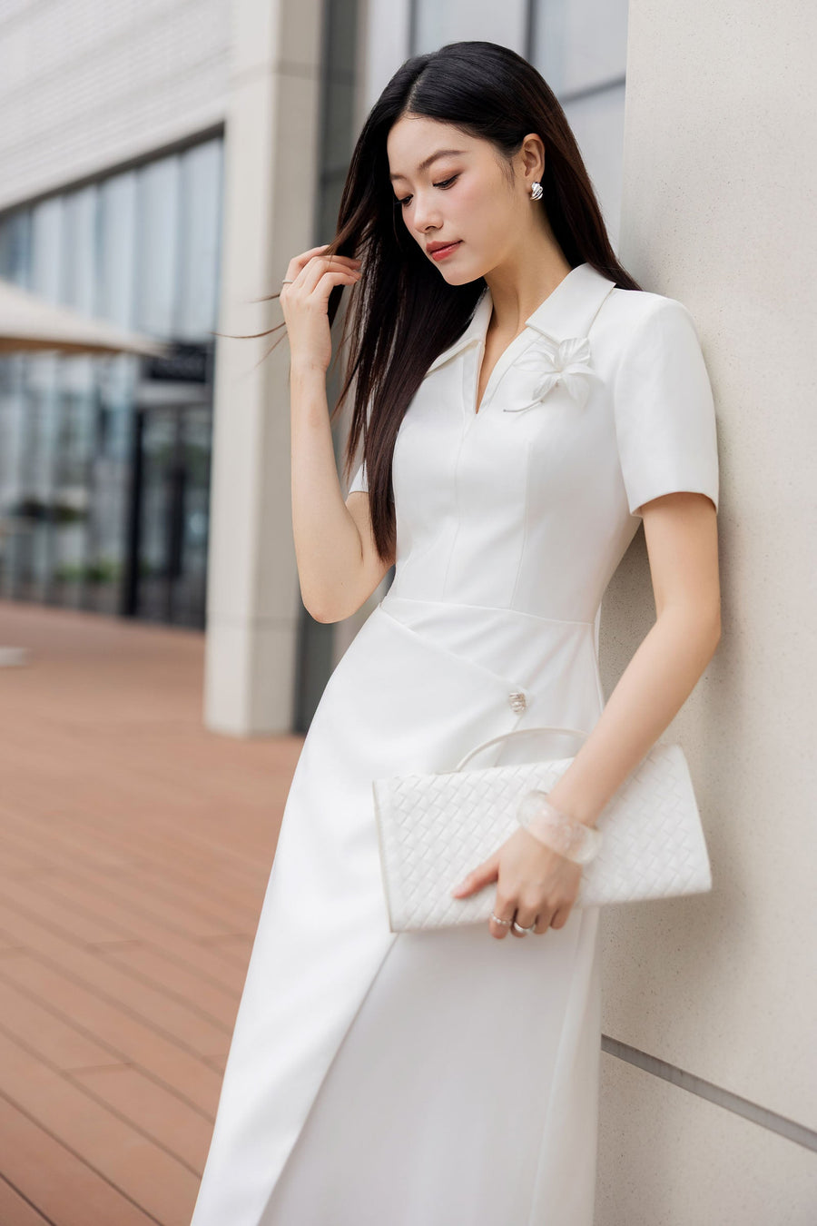 Luu Hoa Collared Midi Dress 4