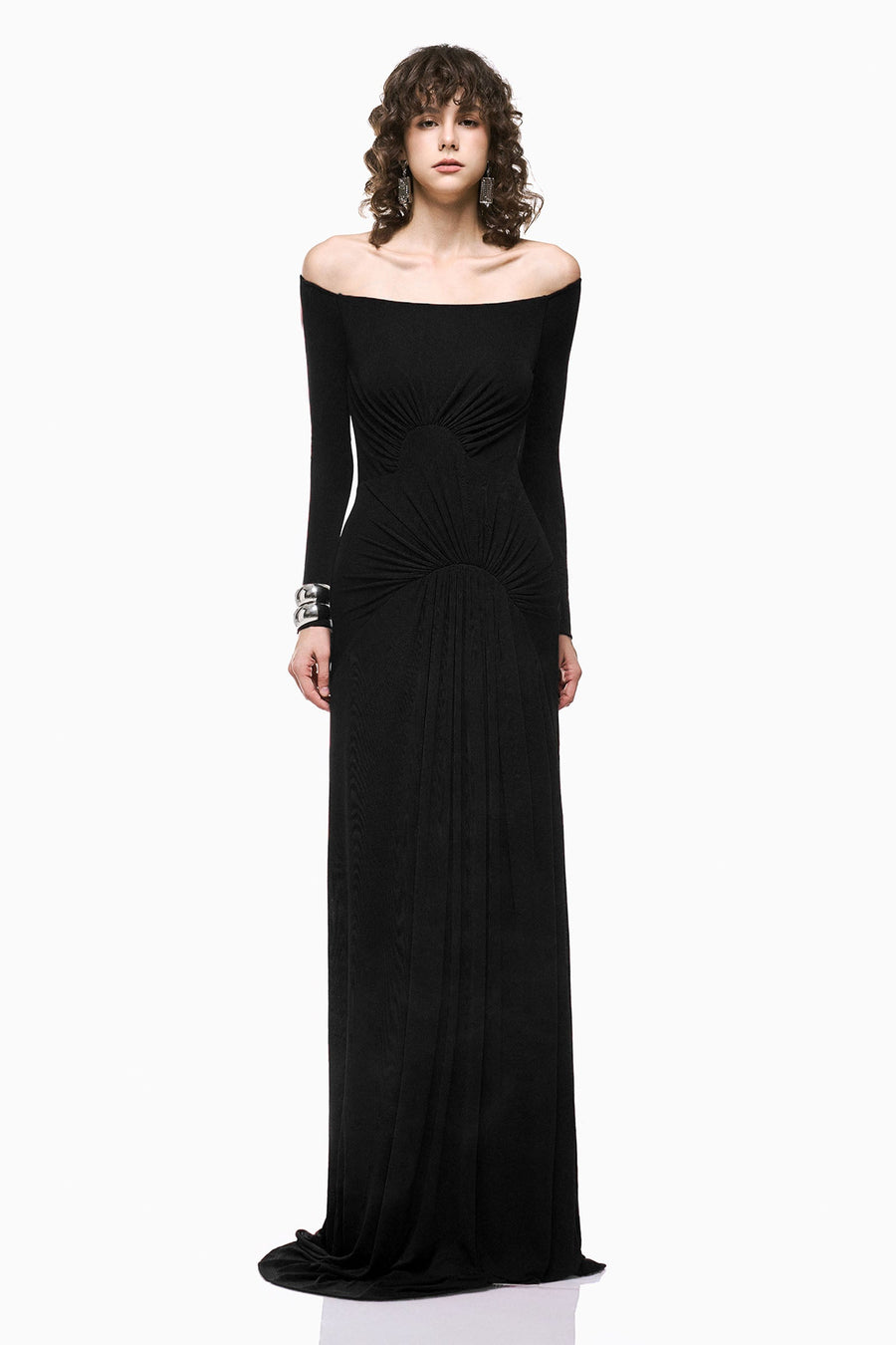 Rhea Ruched Maxi Dress 4
