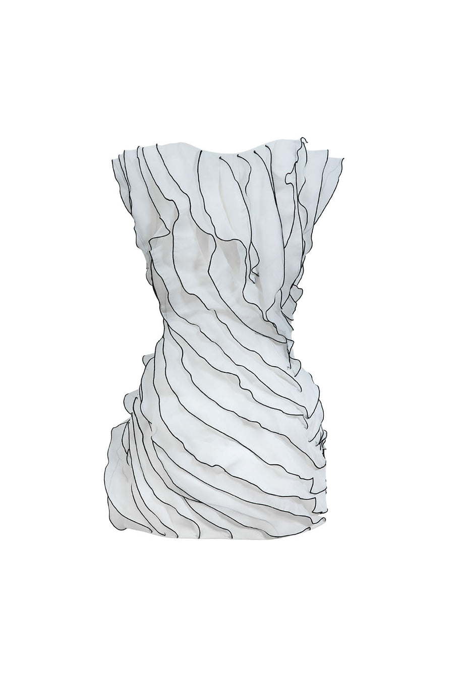 La'Giglio Sheath Pleated Voile Mini Dress Mini Dress CHYMEOCHY
