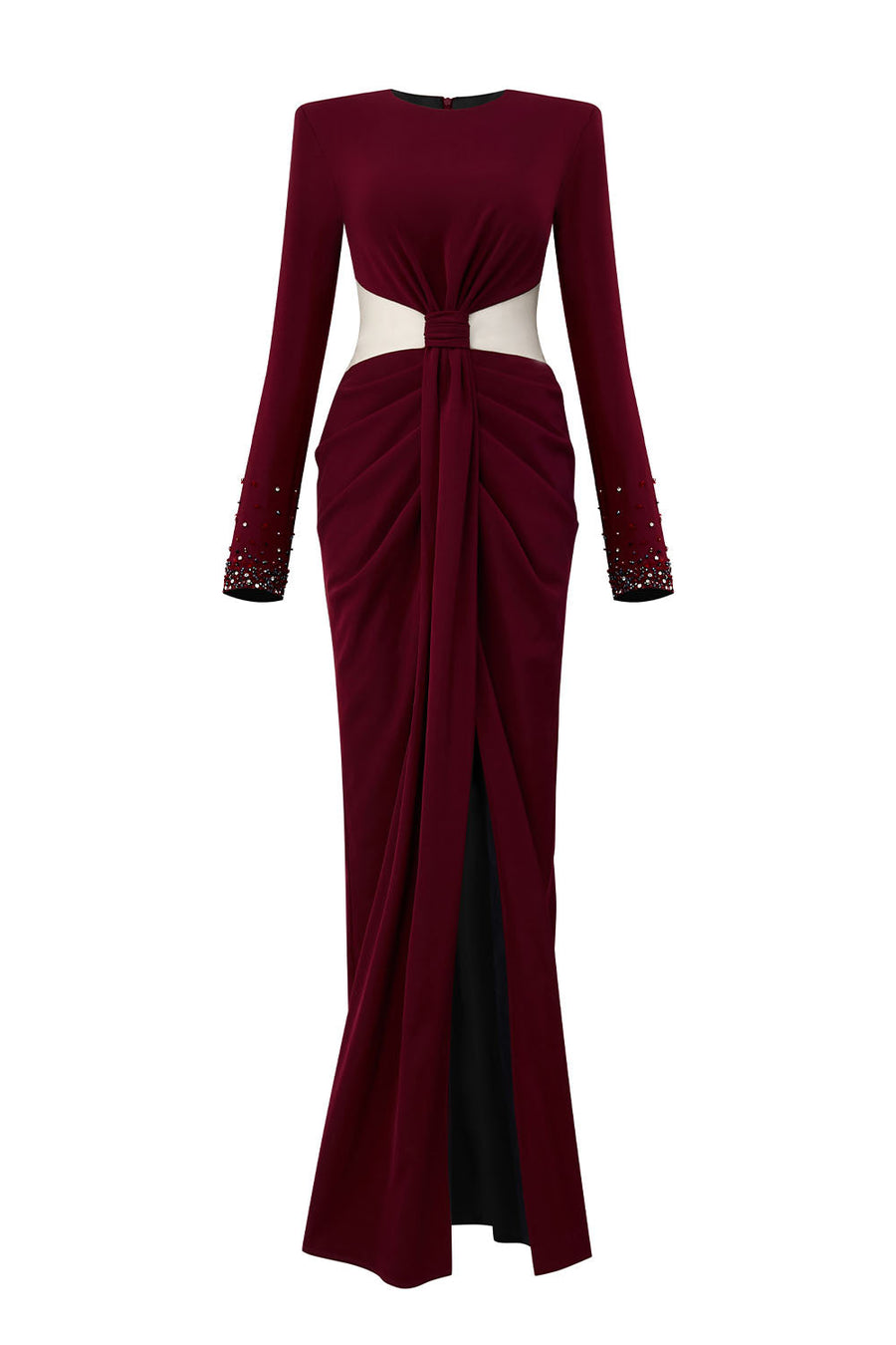 Orionis Sarong Cut-Out Silk Wool Floor Length Dress Gown Dress Calista de Minh Thanh