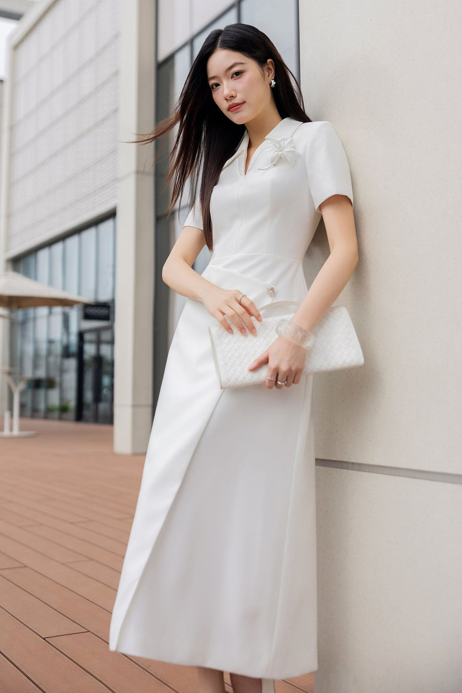 Luu Hoa Collared Midi Dress 3