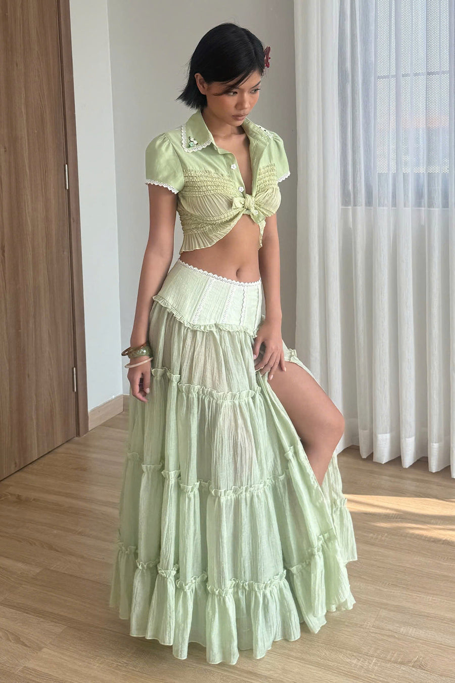 Wetsy Shirring Skirt 4