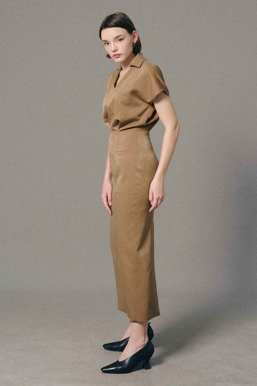 Camila Notch Neck Midi Dress