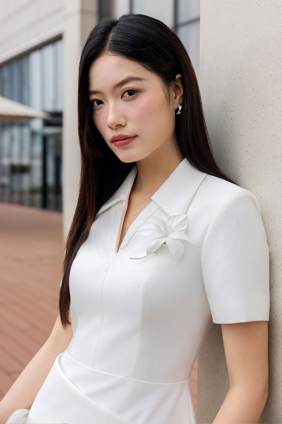 Luu Hoa Collared Midi Dress 6