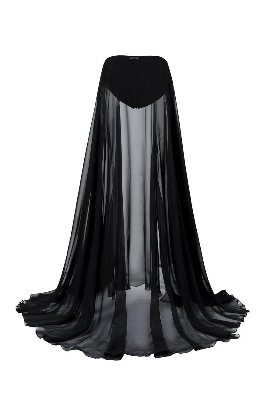 Branson Slit Draped Chiffon Floor Length Skirt Skirt CEM