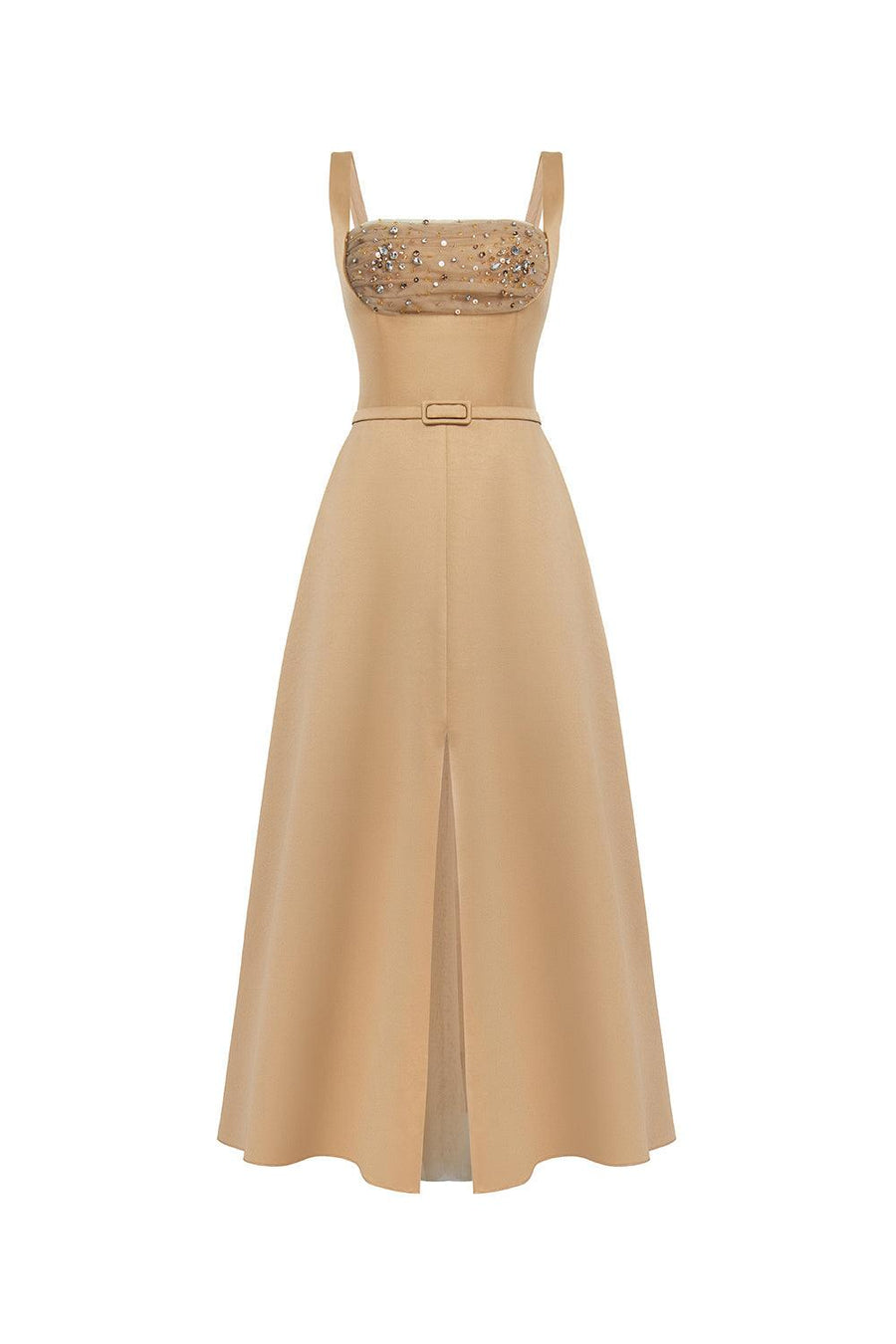 Liora A-line Loose Strap Taffeta Midi Dress Midi Dress Calista de Minh Thanh