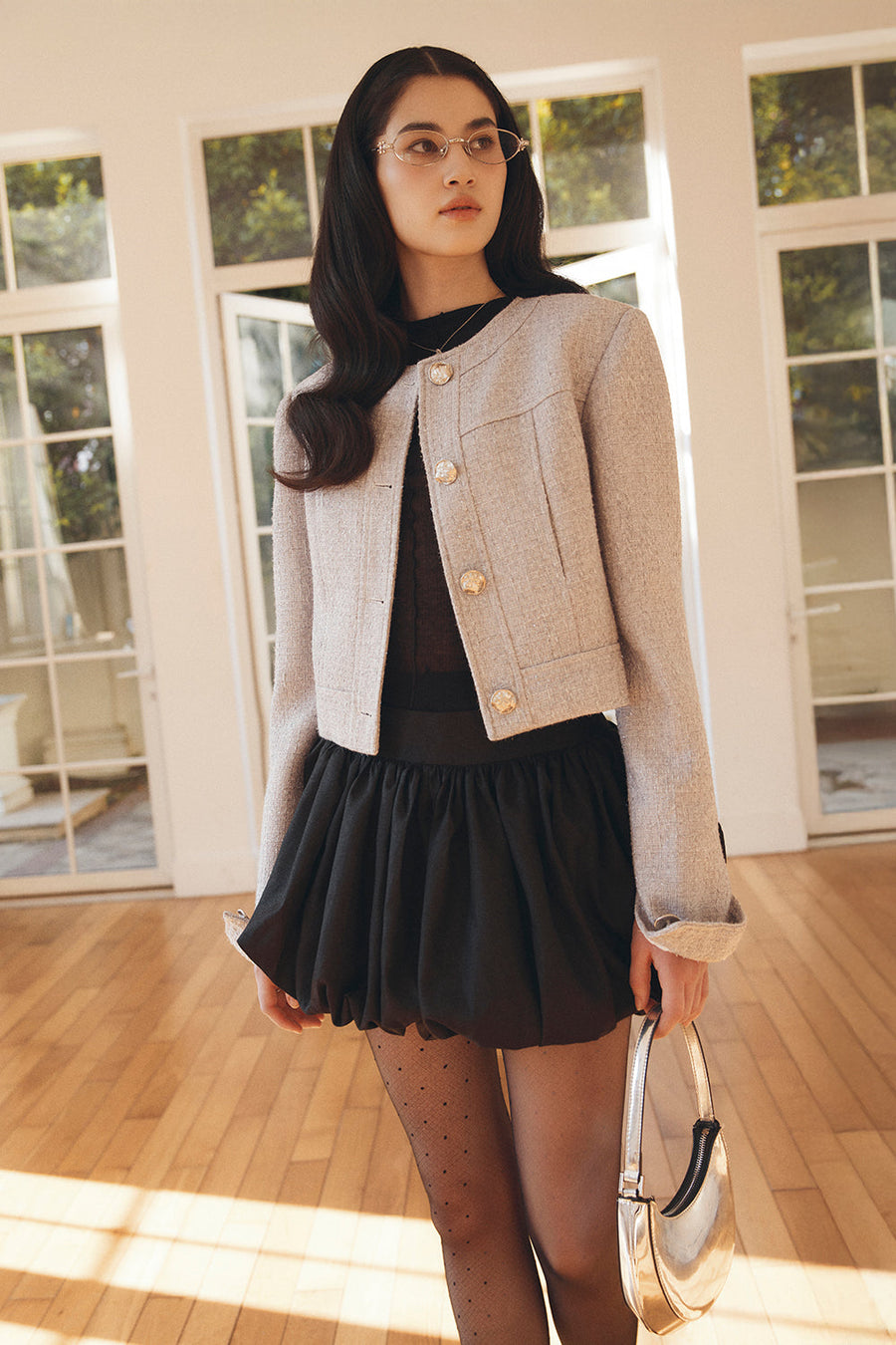 Maeve Round Neck Tweed Jacket 3