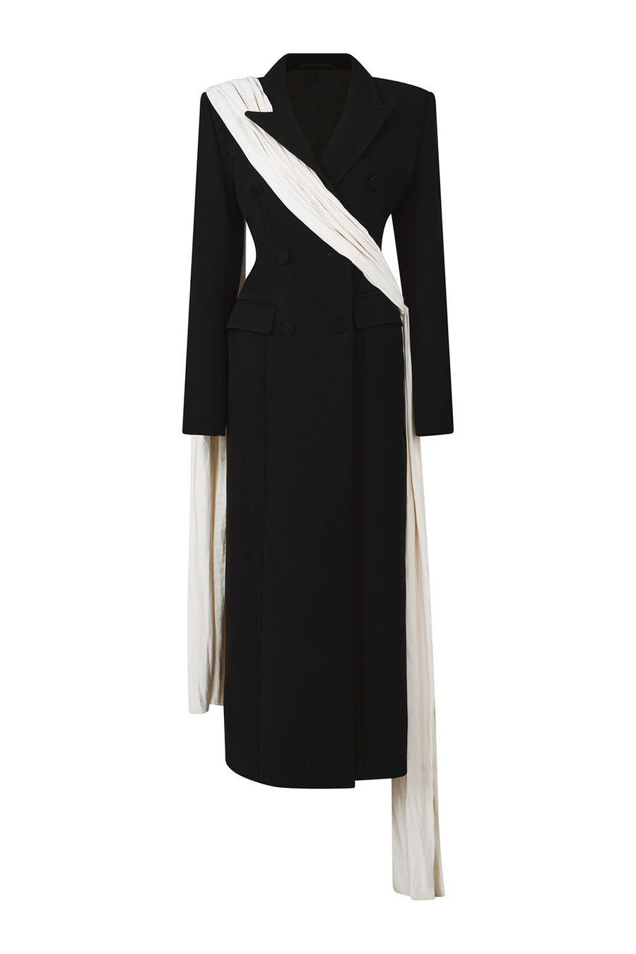 Mari Sheath V-Neck Poly Silk Calf Length Dress 1