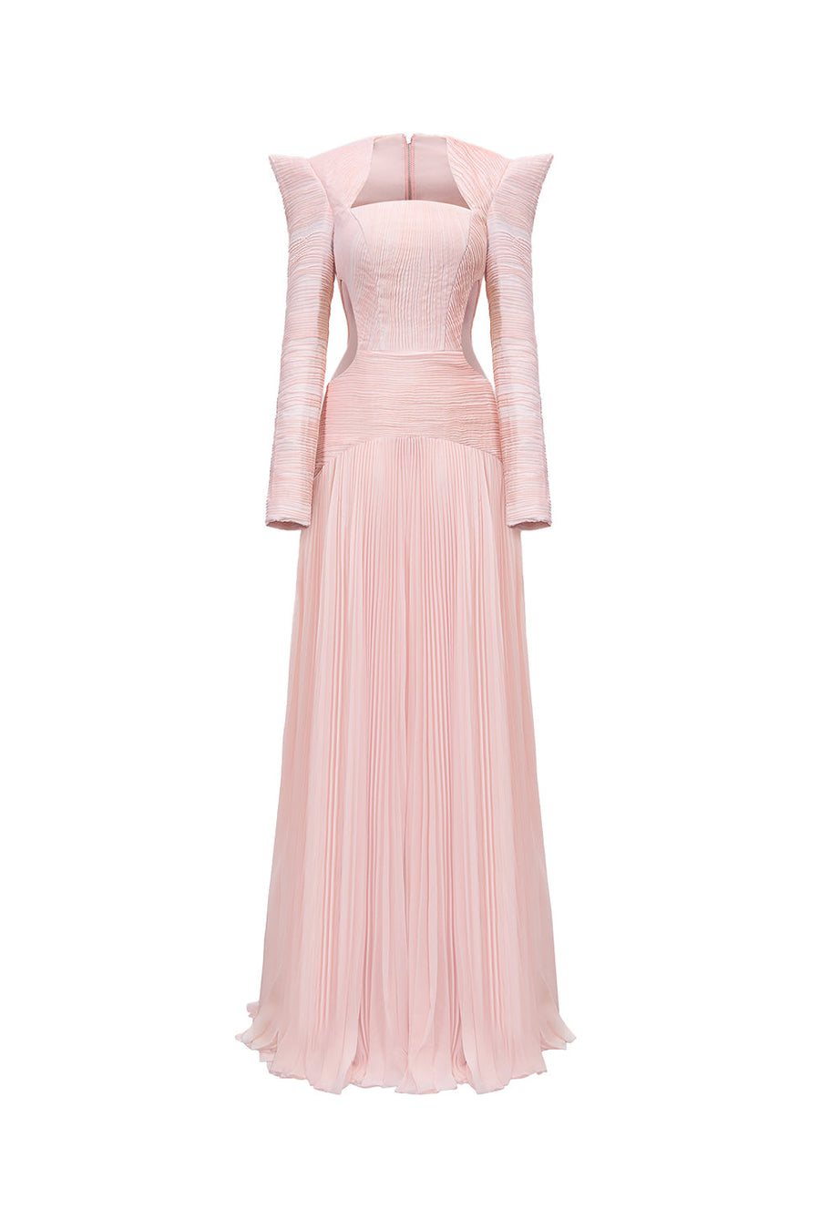 Celestial Drop Waist Square Shoulder Chiffon Floor Length Dress Maxi Dress CHYMEOCHY
