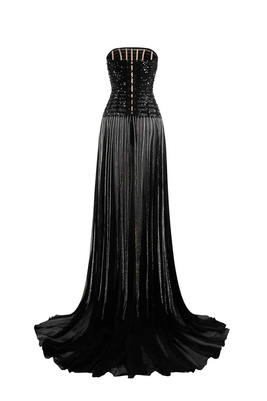 Syrene A-line See-Through Chiffon Floor Length Dress
