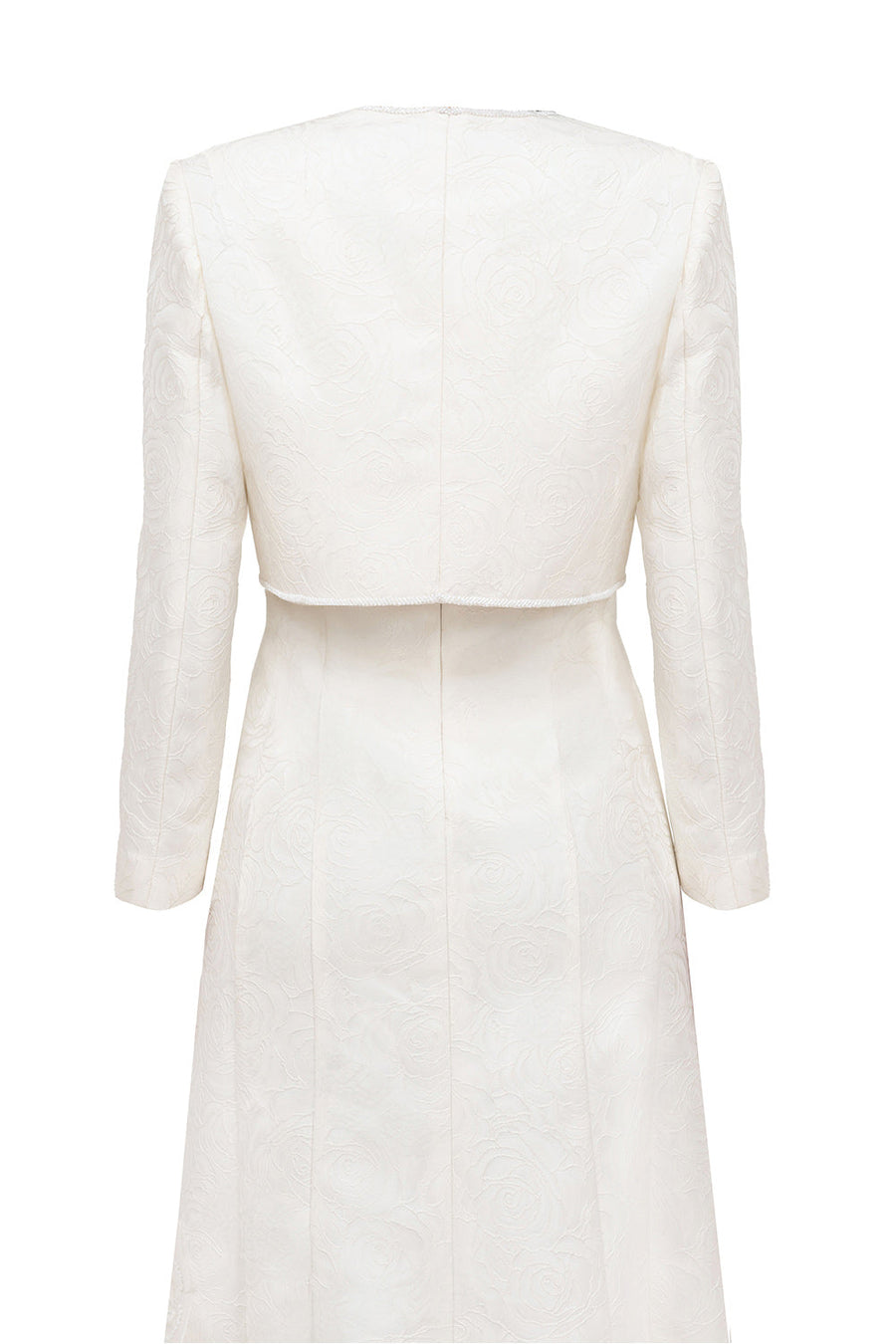 Rosalie A-line Long Sleeved Jacquard Calf Length Set 3