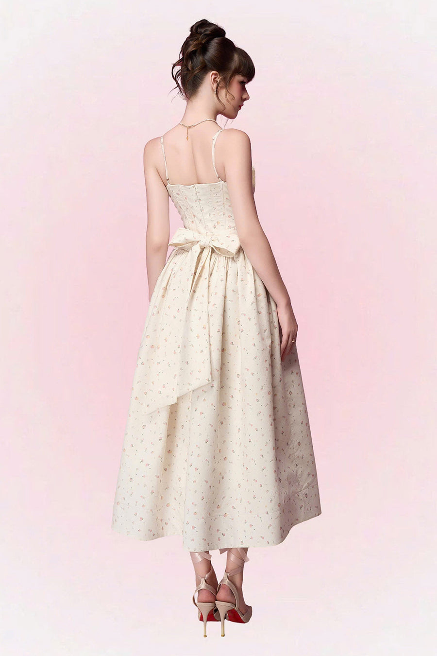 Kiera Sweetheart Gathering Midi Dress 5
