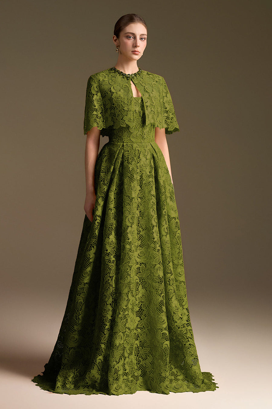 Wisteria Cape Sleeve Maxi Dress 3