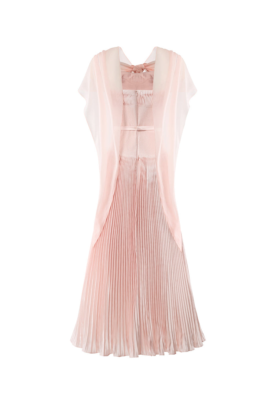 Rosaline Pleated Cape Sleeved Poly Organza Ankle Length Dress Maxi Dress Calista de Minh Thanh