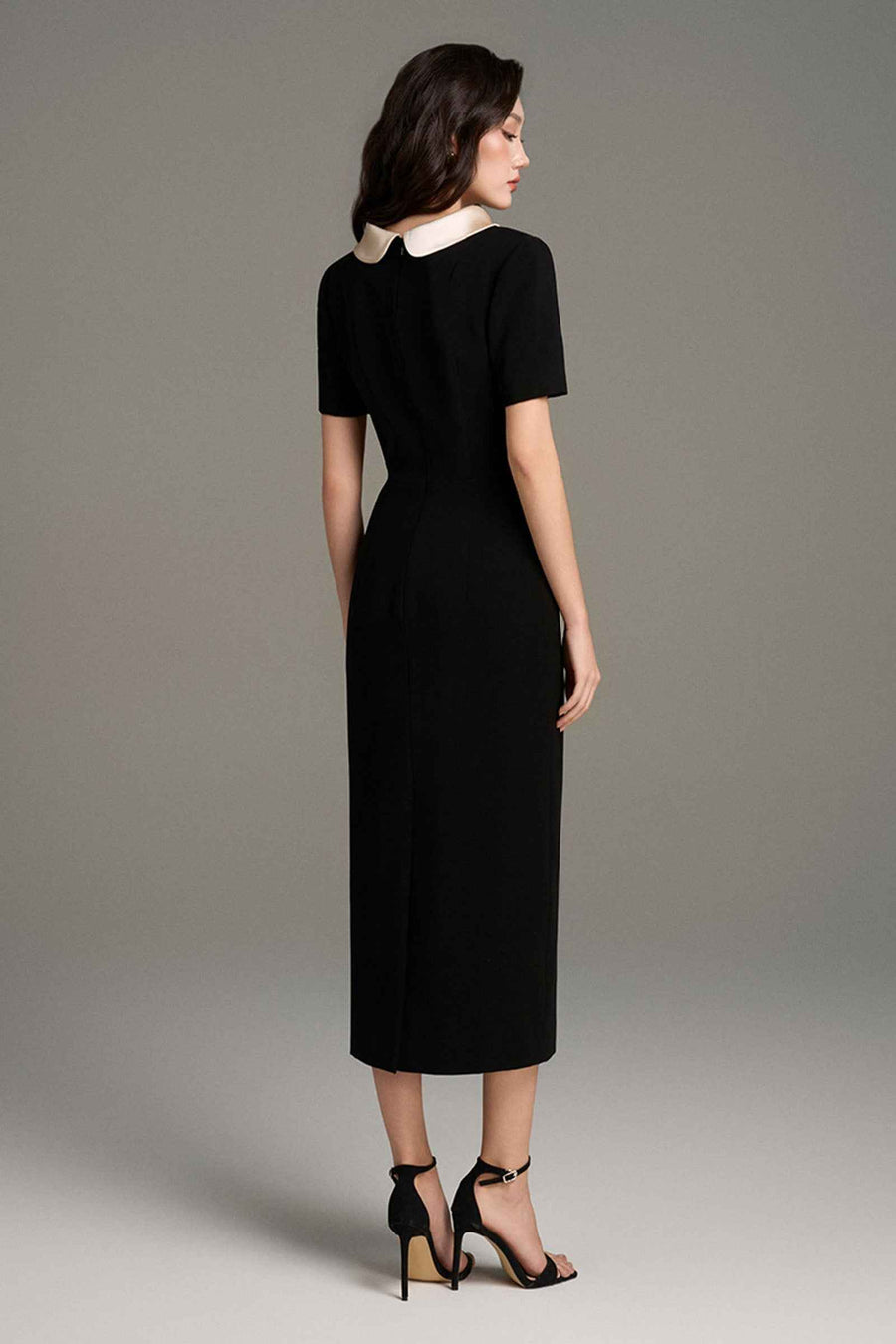 Noirelle Boat Neck Midi Dress