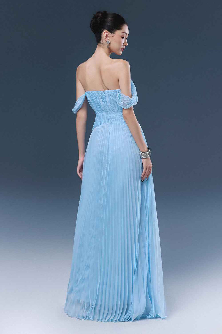 Clover Pleated Maxi Dress